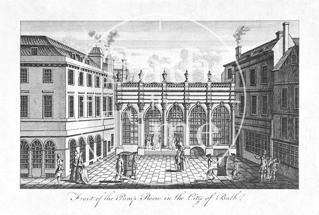 Front of the Pump Room in the City of Bath c.1765