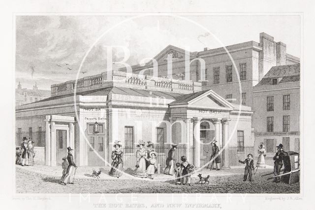 The Hot Baths and New Infirmary, Bath 1829