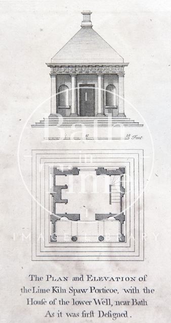 The Lime Kiln Spa portico near Bath 1749