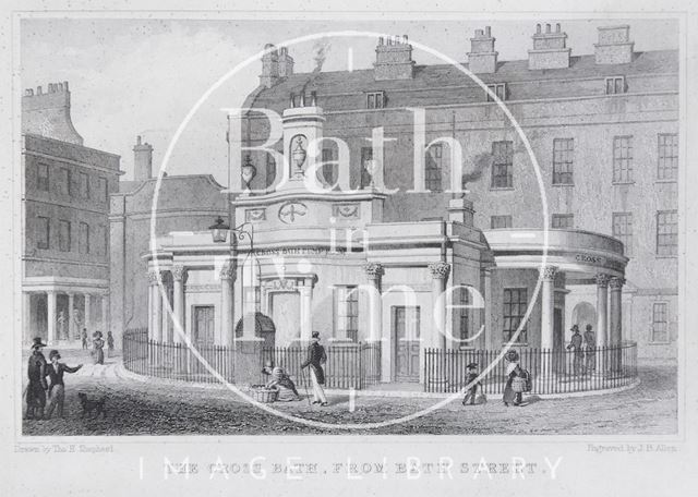 The Cross Bath, from Bath Street, Bath 1829