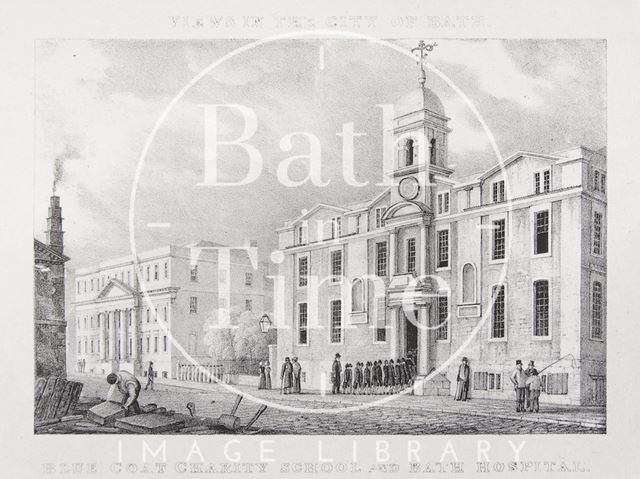 Blue Coat Charity School and Bath Hospital, Bath c.1830