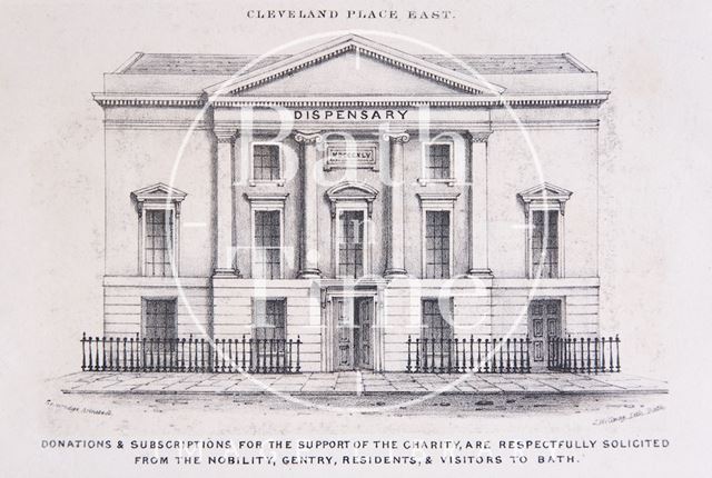 The Eastern Dispensary, Cleveland Place East, Bath c.1845