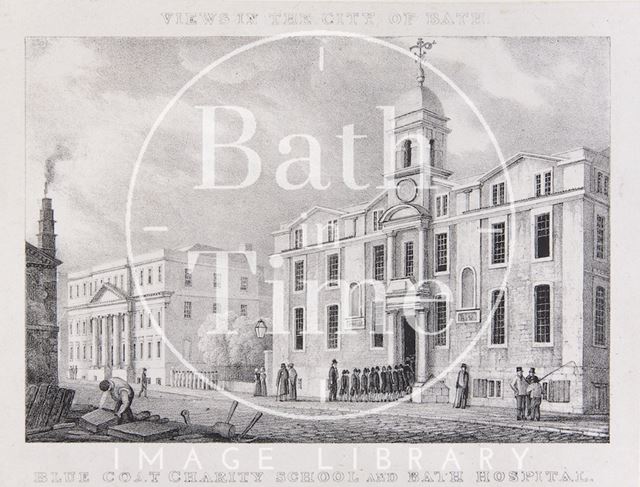 Blue Coat Charity School and Bath Hospital, Bath c.1830