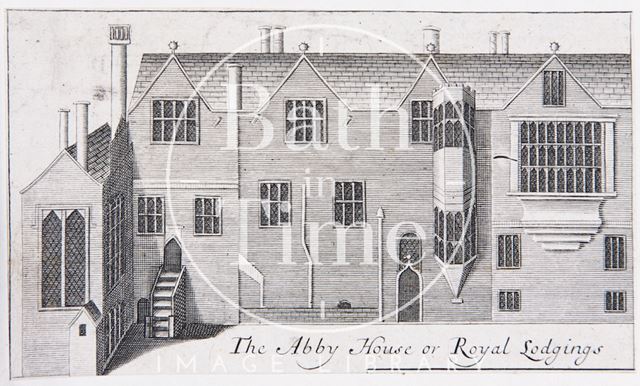 The Abbey House or Royal Lodgings, Bath. Gilmore 1694 - detail