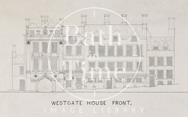 Westgate House Front, Bath c.1850