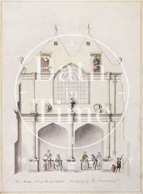 The north side of the Guildhall, Bath c.1750