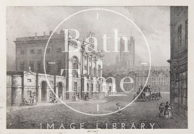 The Guildhall and Entrance to the Markets, Bath 1828