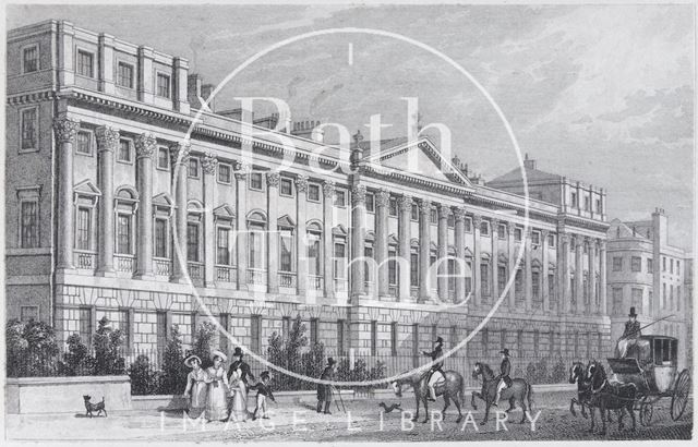 Part of Queen Square, Bath 1829