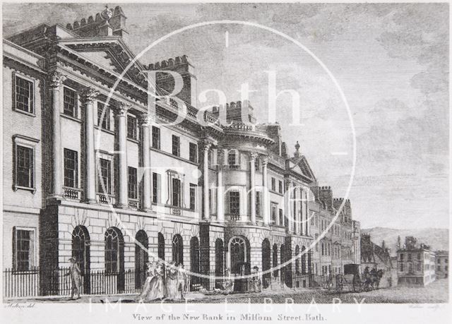 View of the New Bank in Milsom Street, Bath 1787