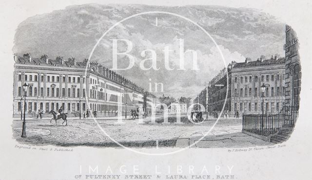 Gt. Pulteney Street & Laura Place, Bath c.1837