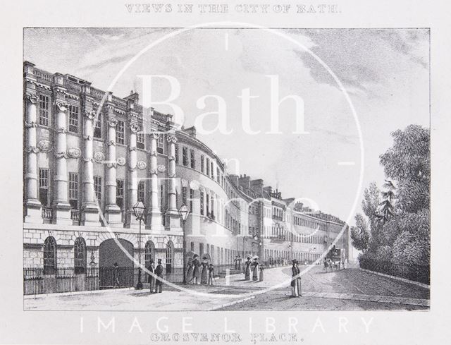 Grosvenor Place. Above: Views in the City of Bath c.1830