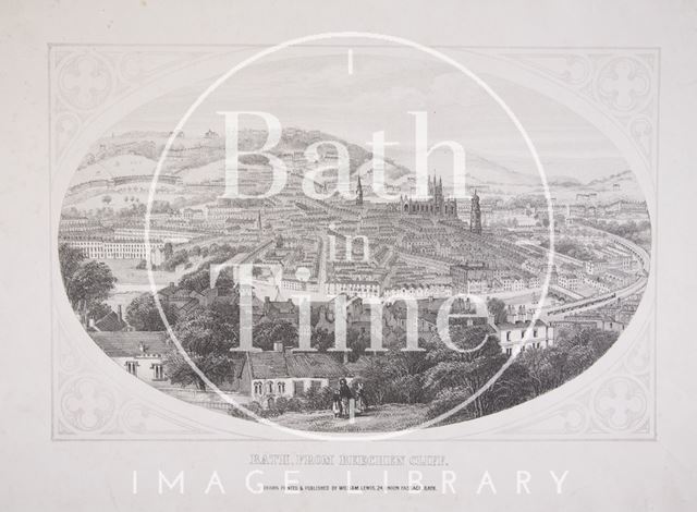 Bath from Beechen Cliff 1858