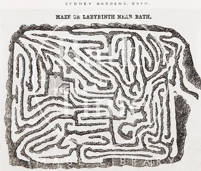 The maze or labyrinth at Sydney Gardens, Bath 1810s