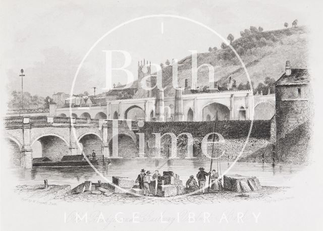 Old Bridge and Railway Viaduct, Bath 1844