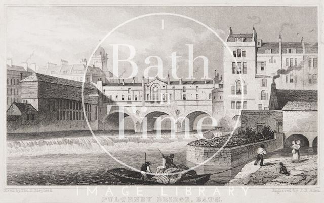 Pulteney Bridge, Bath 1829