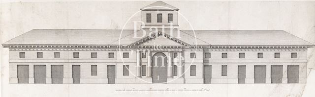 The south elevation of the westward wing of offices of Mr. Allen's House, Bath 1749