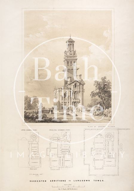 Suggested Additions to Lansdown Tower, Bath 1845