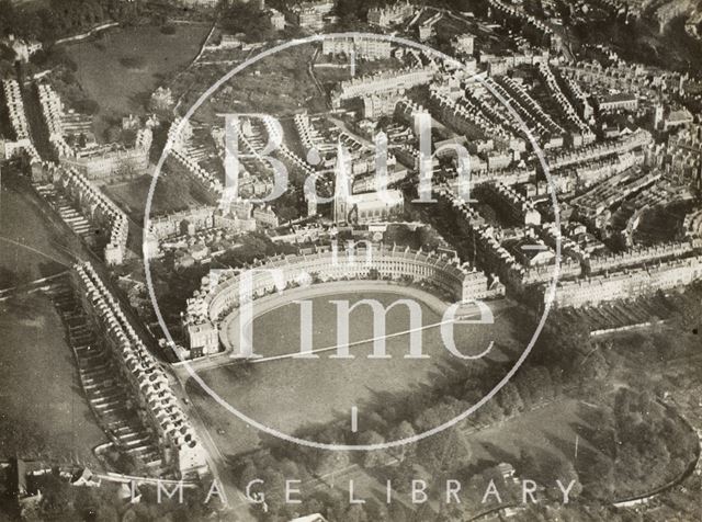 Aerial view of Royal Crescent, Bath c.1930