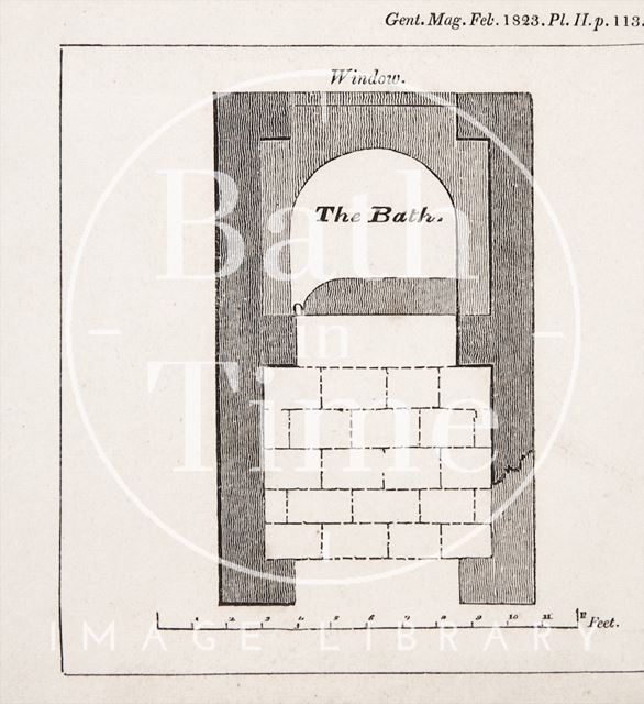 A plan of the Roman Bath found at Farley, Wiltshire 1823