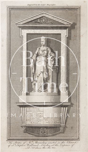 The statue of Mrs. Macaulay in the Church of St. Stephen's Wallbrook, London