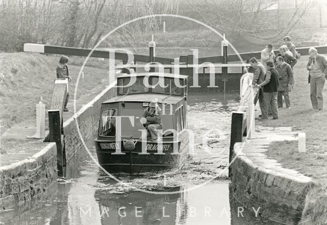 The Dragonfly waterbus on the Kennet and Avon Canal, Bath c.1980