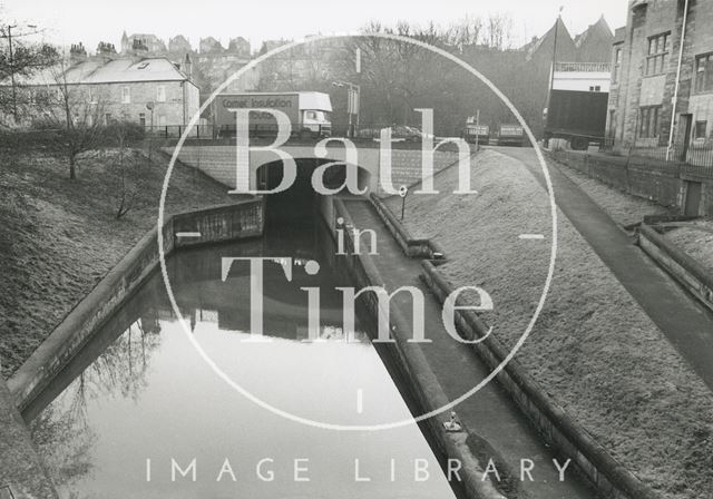 The new Canal bridge and lock at Rossiter Road, Bath c.1993