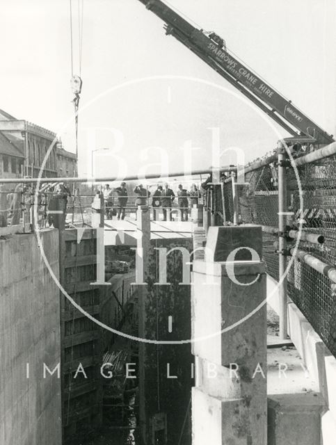 Fitting new lock gates to the Kennet and Avon Canal, Widcombe, Bath 1975