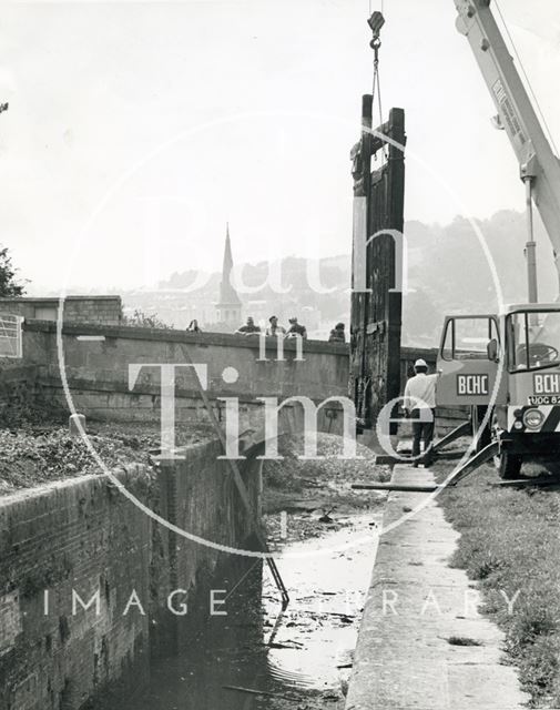 Restoring the Kennet and Avon Canal, Widcombe, Bath 1970