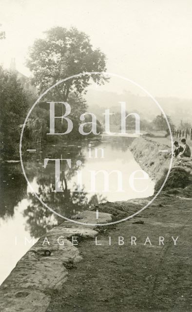 The Kennet and Avon Canal between Bathampton and Widcombe, Bath c.1914