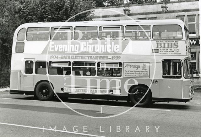 Badgerline Bus outside the Crown at Bathford 1989