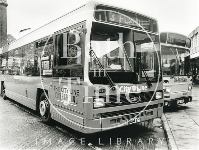 Badgerline Bus in Bath Bus Station 1991