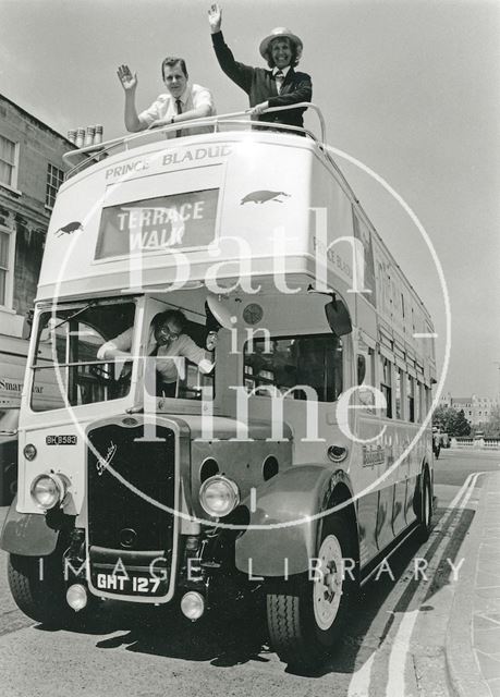 Vintage Bus at Terrace Walk, Bath 1991