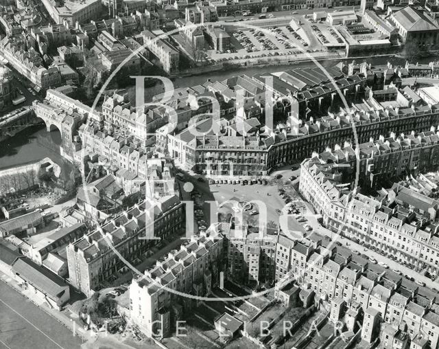 Aerial view of Laura Place, Bath 1960