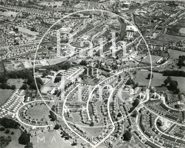 Aerial view of Twerton, Bath 1965