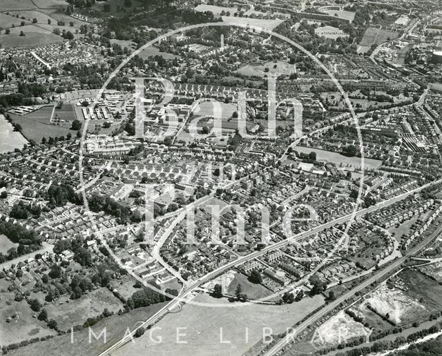 Aerial view of Newbridge Rock, Locksbrook and Weston, Bath 1965