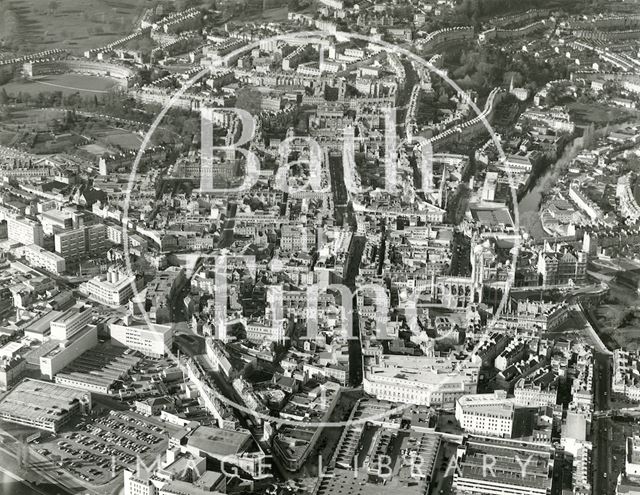 Aerial view of Bath looking north c.1982