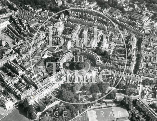 Aerial view of the Circus, Bath 1971