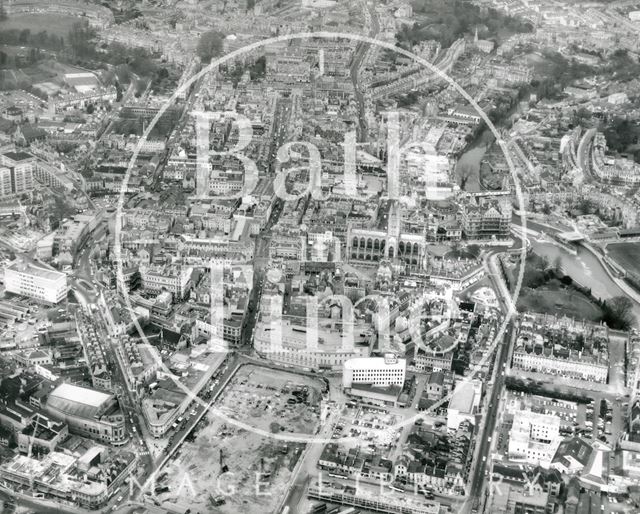 Aerial view of Southgate, Bath 1971