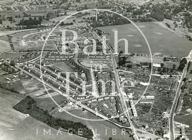 Aerial view of Odd Down, Bath 1935