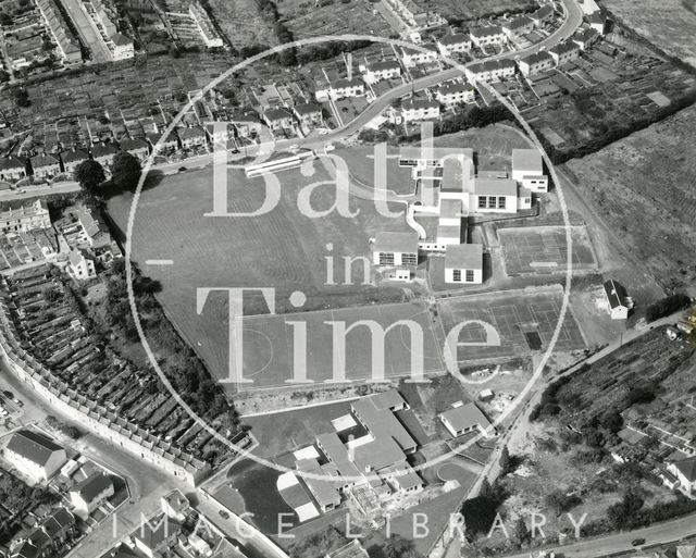 Aerial view of St. Mark's and St. Stephen's School, Larkhall, Bath 1966