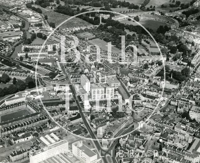 Aerial view of Kingsmead, Bath 1966