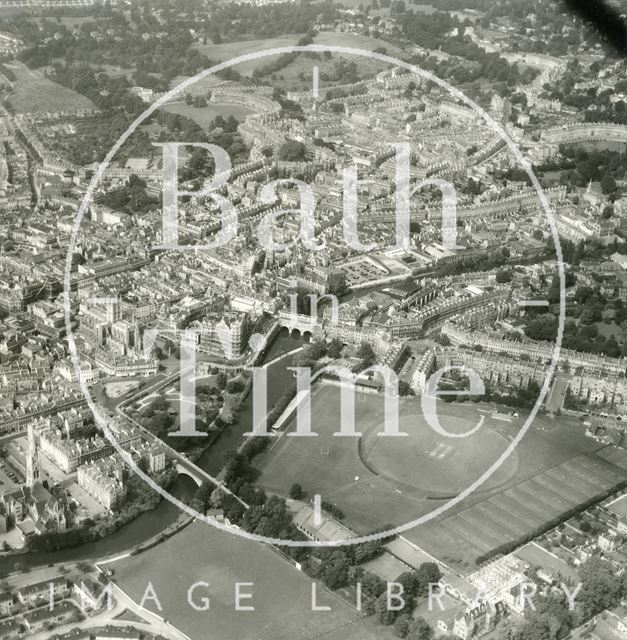 Aerial view of Bath looking over the Recreation Ground c.1958