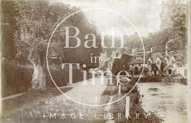 The picturesque village of Castle Combe, Wiltshire c.1910