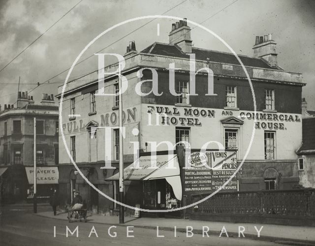 The Full Moon Hotel, 27, Southgate Street and Dorchester Street, Bath c.1915