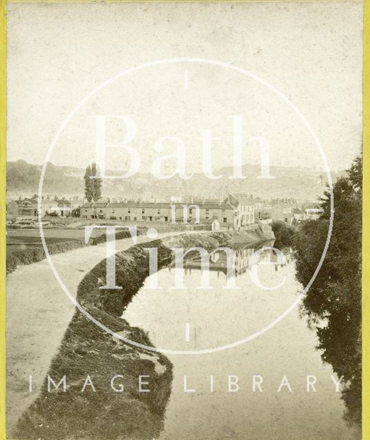 Ferry Lane and the riverbank, Dolemeads, Bath c.1870