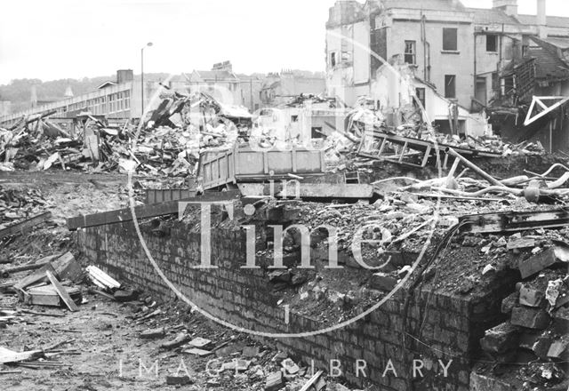 Southgate Street, Bath being demolished 1971