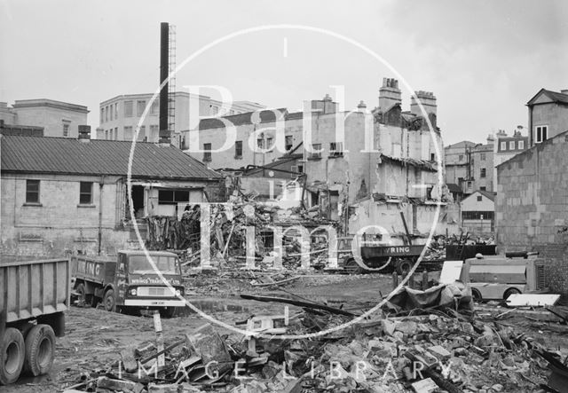 Southgate Street, Bath being demolished 1971