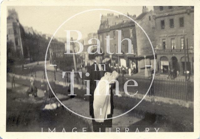 A mother and baby in Hedgemead Park, Bath 1926