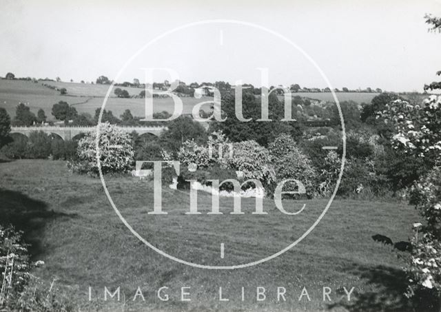 View towards the viaduct at Midford near Bath c.1960