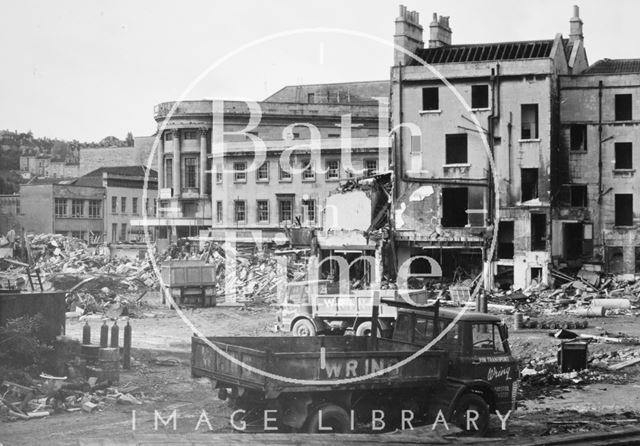 Southgate Street, Bath being demolished 1971